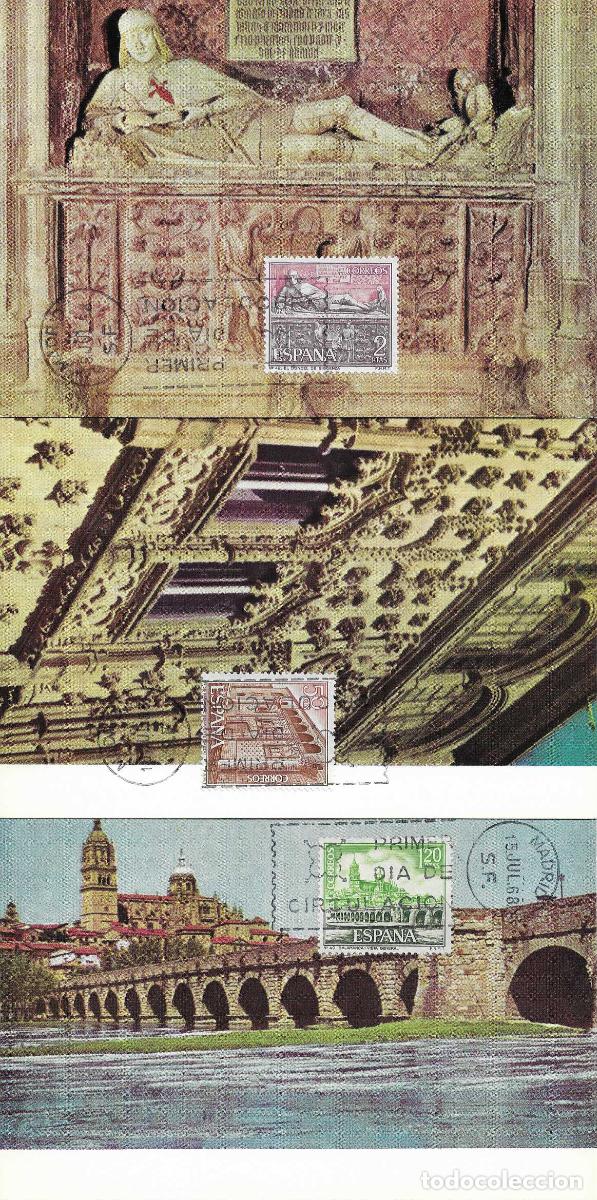 Sellos: TURISMO SERIE TURISTICA 1968 (EDIFIL 1875/79) EN CINCO TARJETAS MAXIMAS PRIMER DIA RARO MPM