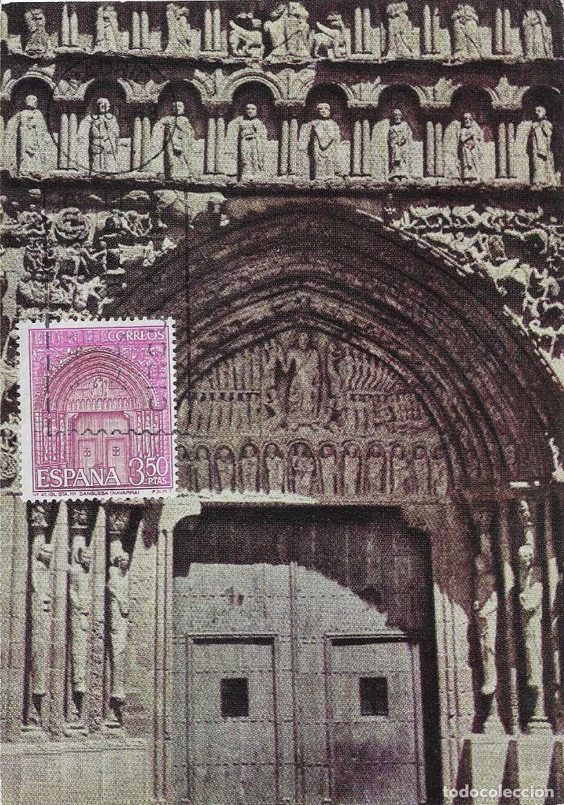 Sellos: IGLESIA DE SANTA MARIA EN SANG&Uuml;ESA (NAVARRA) SERIE TURISTICA 1968 (EDIFIL 1879) TM PRIMER DIA MPM