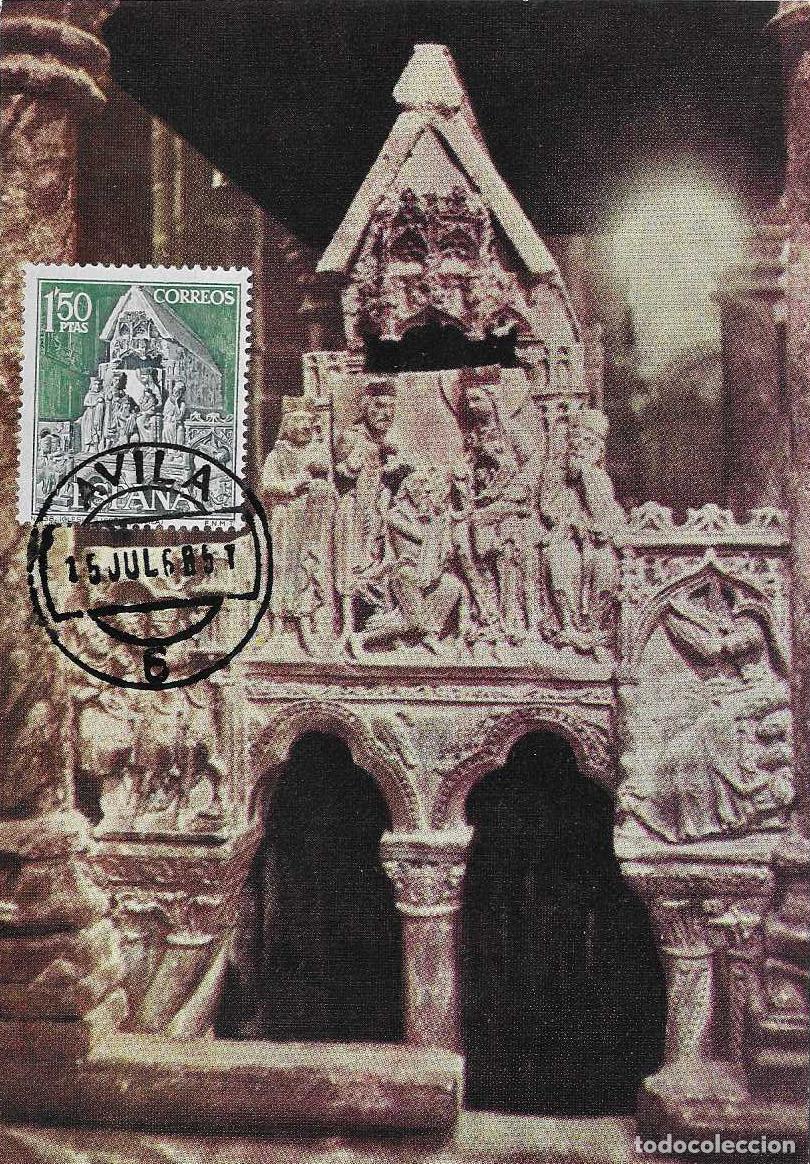 Sellos: IGLESIA DE SAN VICENTE SERIE TURISTICA 1968 (EDIFIL 1877) TM PD MATASELLOS AVILA RELIGION RARO MPM