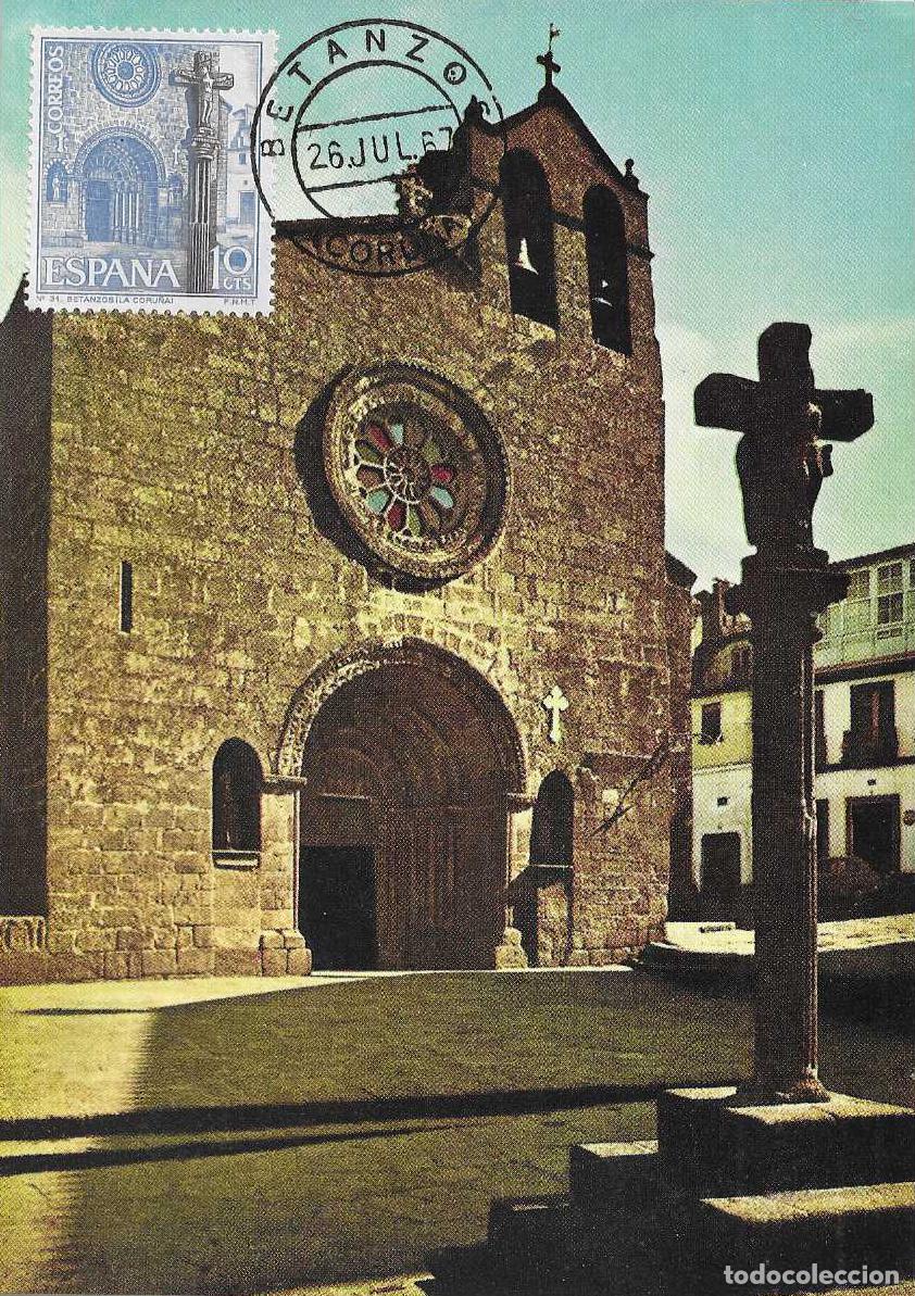 Sellos: IGLESIA DE SANTA MARIA SERIE TURISTICA 1967 (EDIFIL 1802) EN TM PD MATASELLOS BETANZOS RELIGION MPM