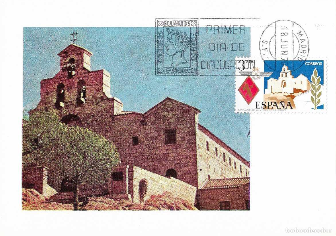 Sellos: SANTUARIO SANTA MARIA DE LA CABEZA ANDUJAR JAEN 1975 (EDIFIL 2265) EN TM PRIMER DIA MADRID MPM