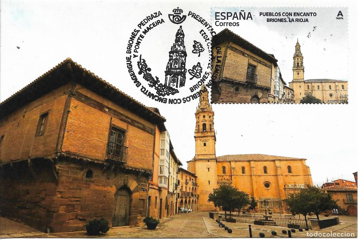 Sellos: ESPA&Ntilde;A. TARJETA MAXIMA. BRIONES (LA RIOJA). 2023