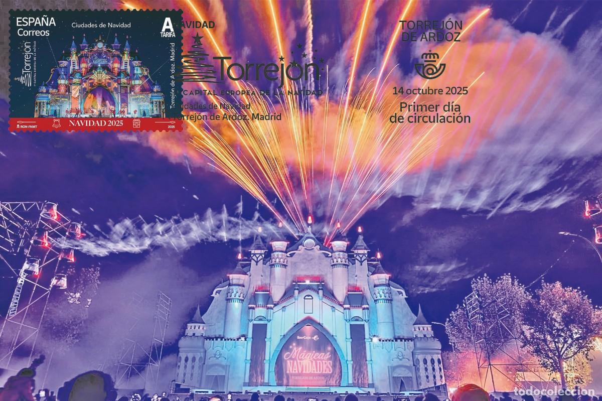 Sellos: Spain Espa&ntilde;a Spagne 2025 - Ciudades de Navidad, Torrejon de Ardoz carte maximum