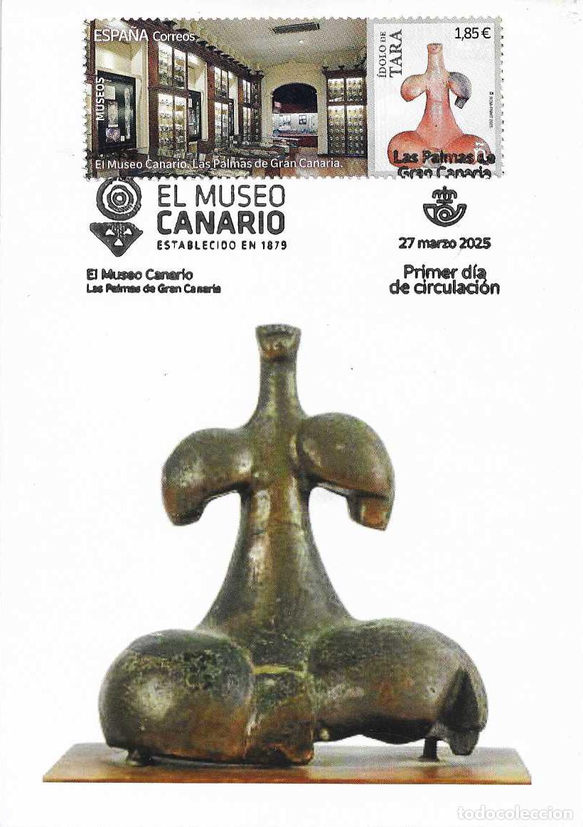 Sellos: ARQUEOLOGIA IDOLO DE TARA EL MUSEO CANARIO 2025 (EDIFIL 5820) TM PD MATASELLOS LAS PALMAS (CANARIAS)
