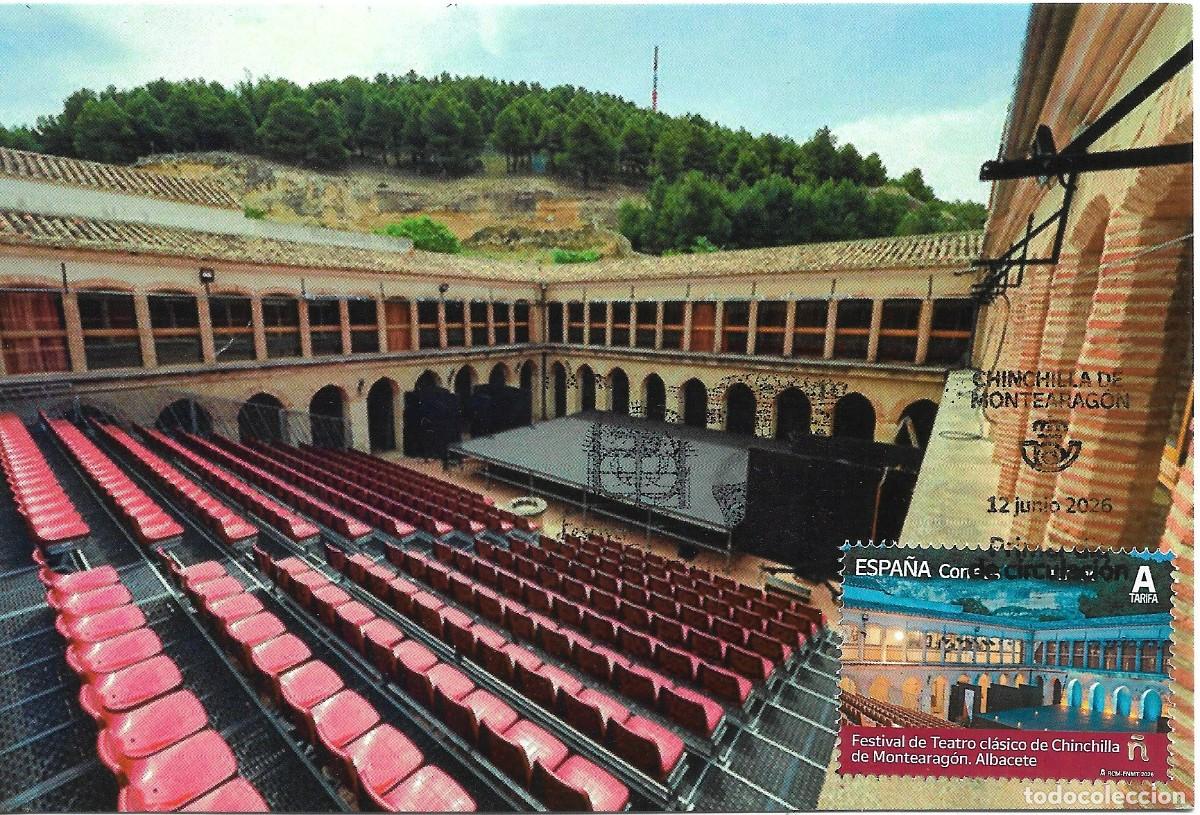 Sellos: ESPA&Ntilde;A. TARJETA MAXIMA PRIMER DIA. CONVENTO DE SANTO DOMINGO. CHINCHILLA DE MONTEARAGON. 2026