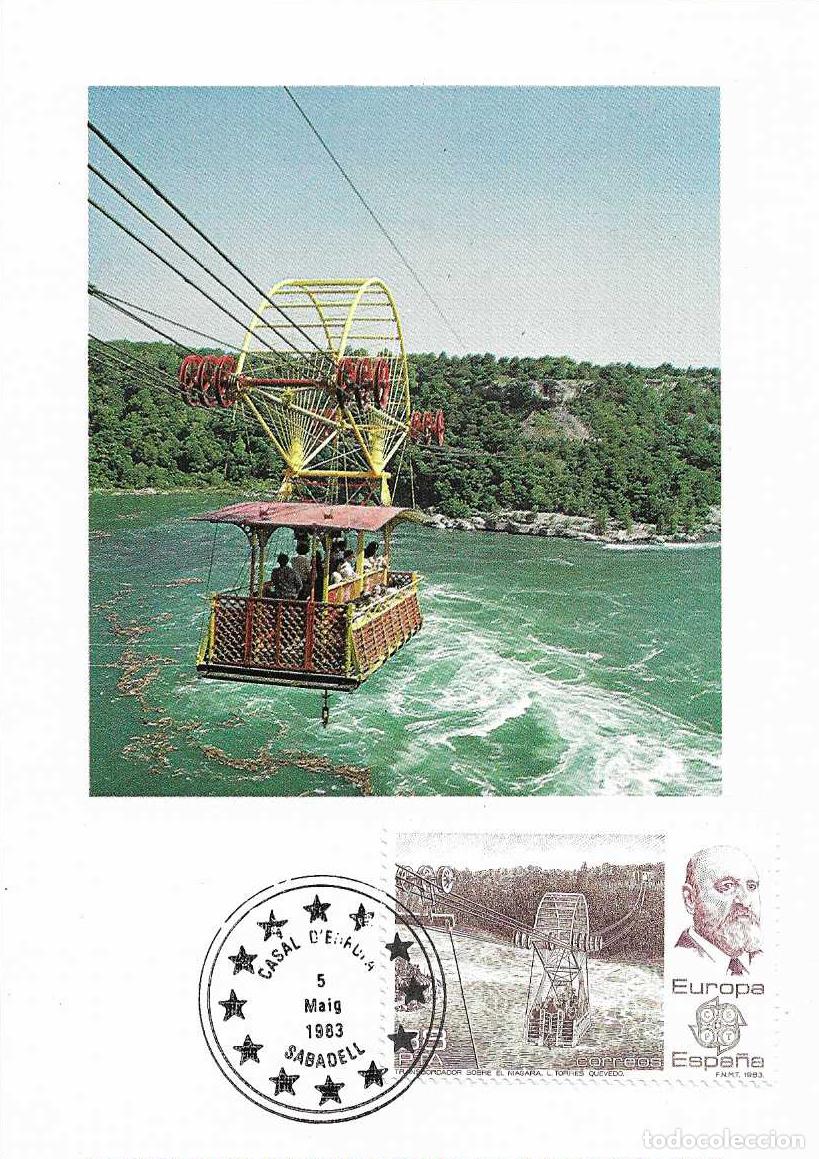 Sellos: LEONARDO TORRES QUEVEDO TRANSBORDADOR NIAGARA EUROPA 1983 (EDIFIL 2704 TM PD MOD 1 CASAL DE SABADELL