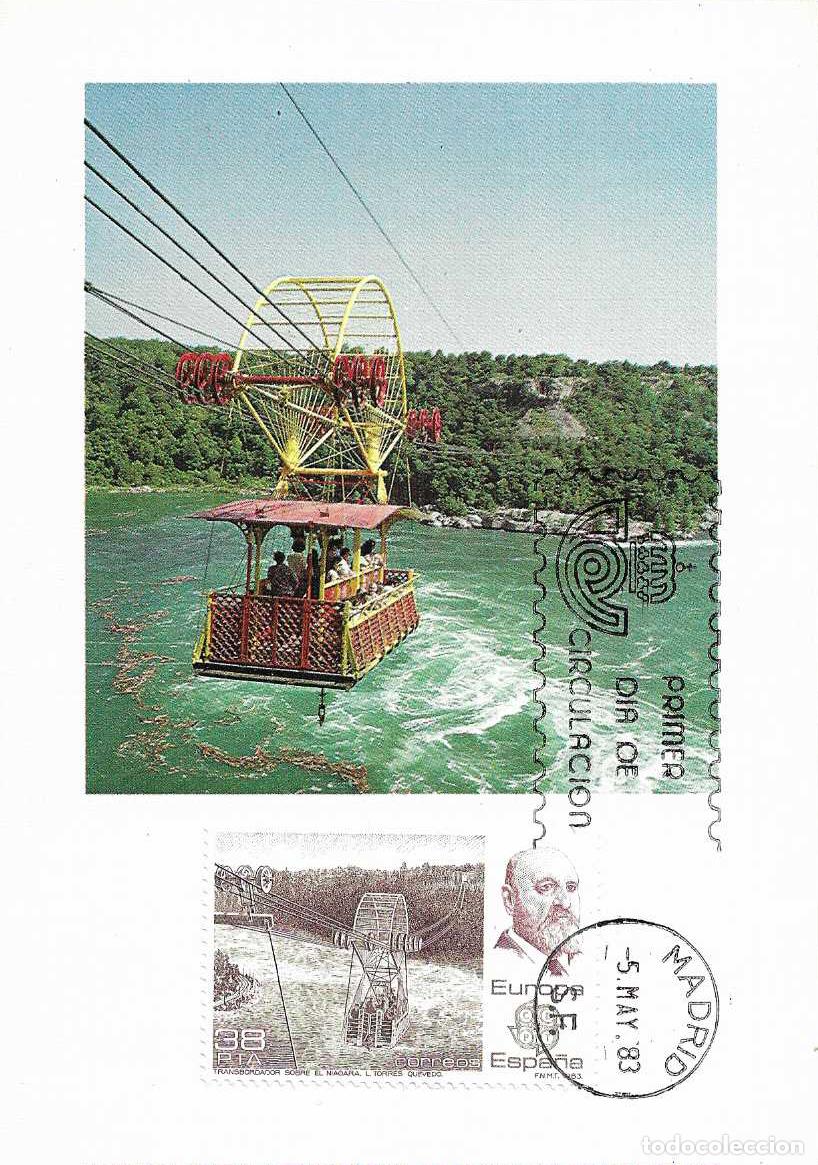 Briefmarken: LEONARDO TORRES QUEVEDO TRANSBORDADOR NIAGARA EUROPA 1983 (EDIFIL 2704 TM PD MOD 2 MATASELLOS MADRID