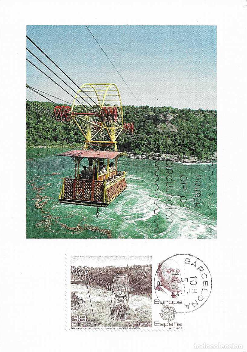 Briefmarken: LEONARDO TORRES QUEVEDO TRANSBORDADOR NIAGARA EUROPA 1983 (EDIFIL 2704) TM PD MATASELLOS BARCELONA
