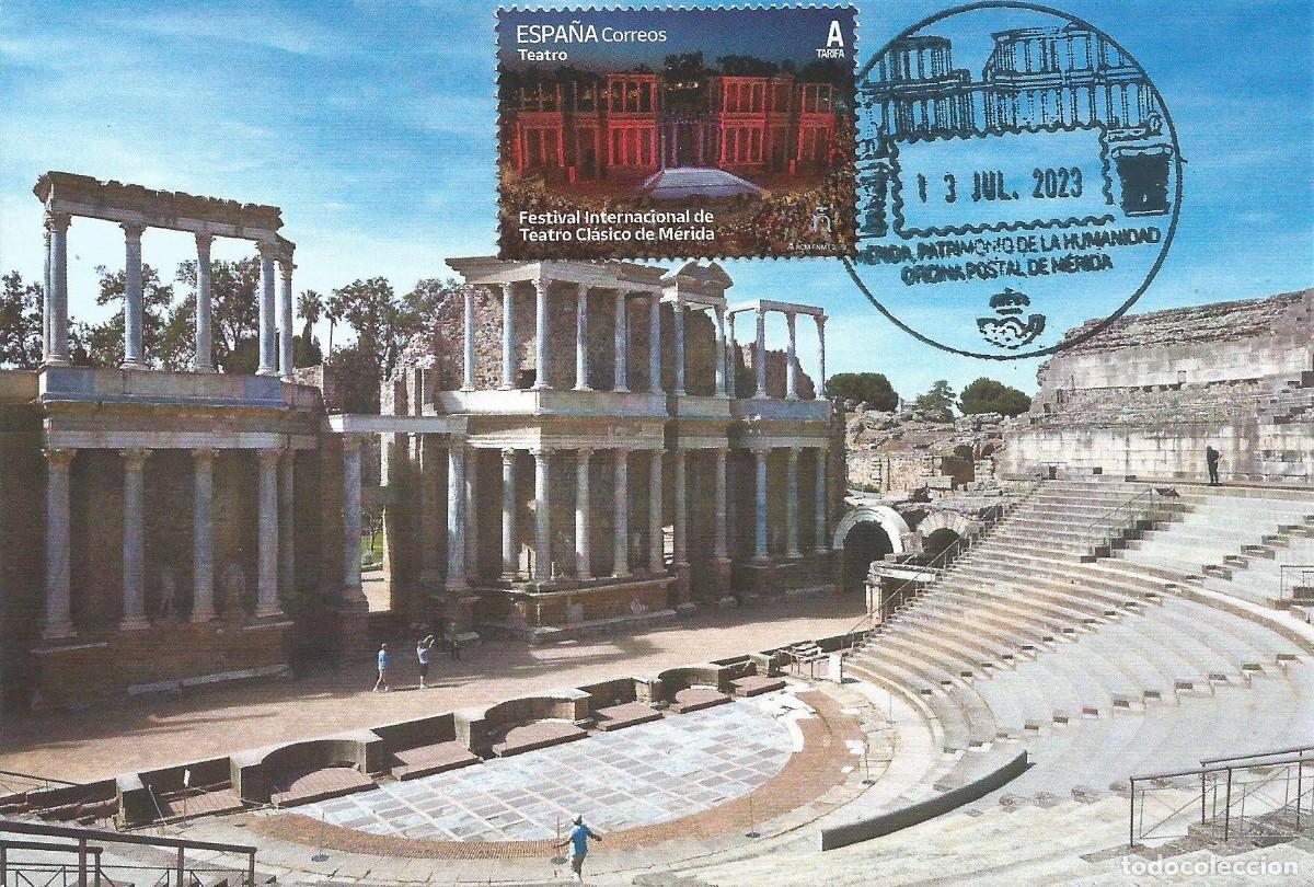 Briefmarken: Espa&ntilde;a Tarjeta M&aacute;xima Festival Internacional Teatro Cl&aacute;sico de M&eacute;rida. Teatro Romano