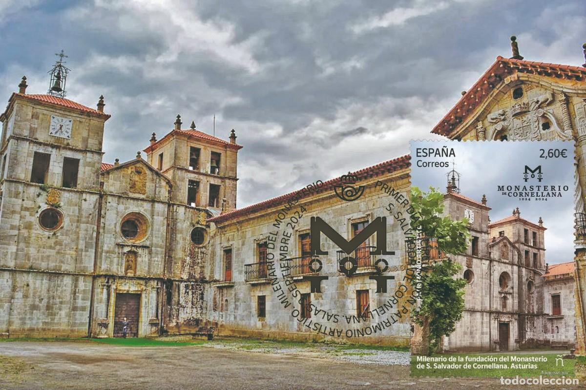 Sellos: Espa&ntilde;a Spain 2024 - Monasterio de Cornellana carte maximum