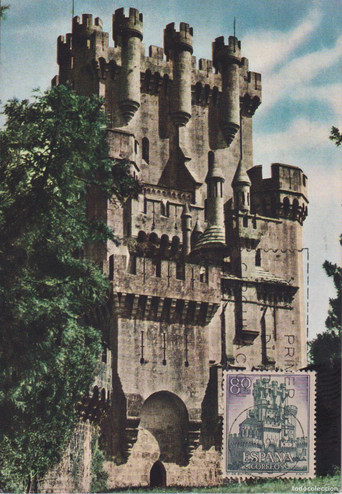 Sellos: TARJETA M&Aacute;XIMA - CASTILLO DE BUTR&Oacute;N (VIZCAYA) - EDITADA EN 1966