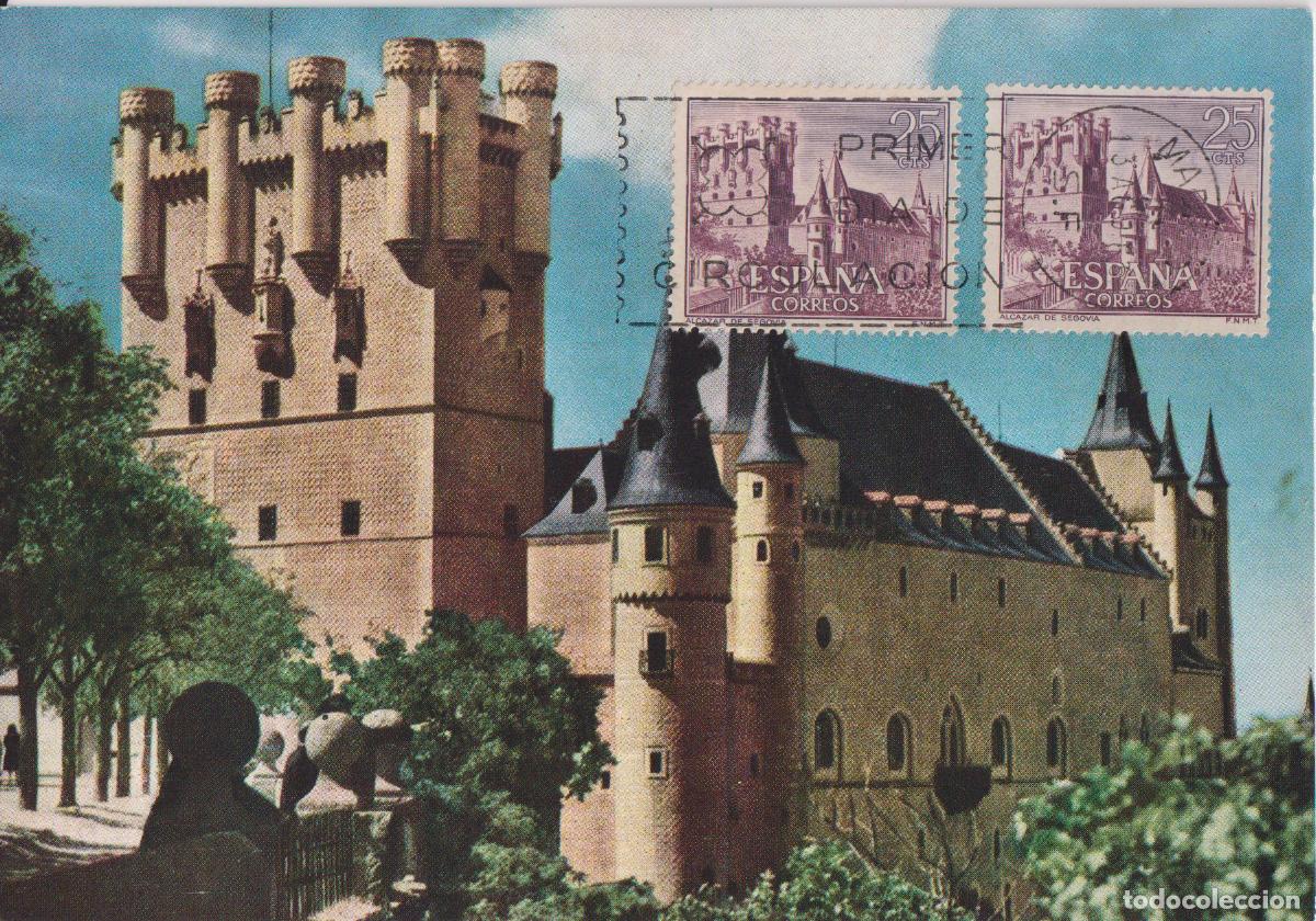 Sellos: TARJETA M&Aacute;XIMA - ALCAZAR DE SEGOVIA - EDITADA EN 1966