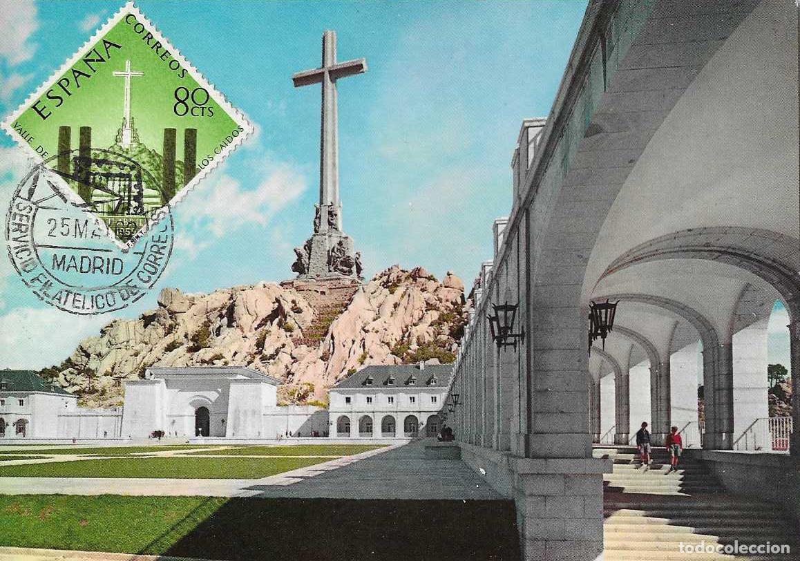 Sellos: MONASTERIO VALLE DE LOS CAIDOS INAUGURACION 1959 (EDIFIL 1248) TM MATASELLOS SERVICIO FILATELICO MPM