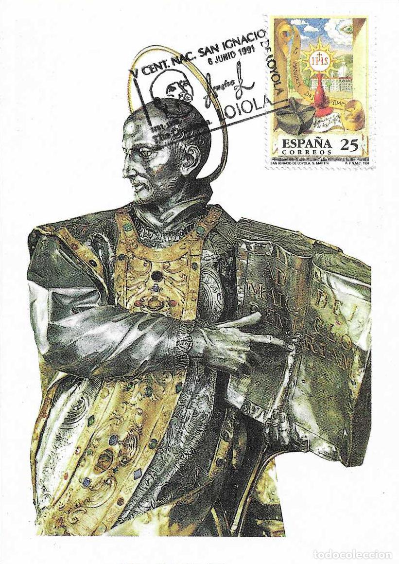 Sellos: SAN IGNACIO DE LOYOLA CENTENARIOS 1991 (EDIFIL 3120) TM PD MOD 4 MATASELLOS LOIOLA RELIGION RARO ASI