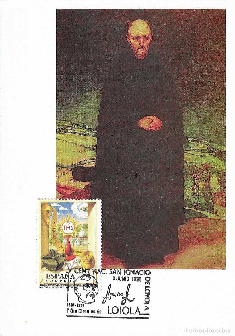 Sellos: SAN IGNACIO DE LOYOLA CENTENARIOS 1991 (EDIFIL 3120) TM PD MOD 3 MATASELLOS LOIOLA RELIGION RARO ASI
