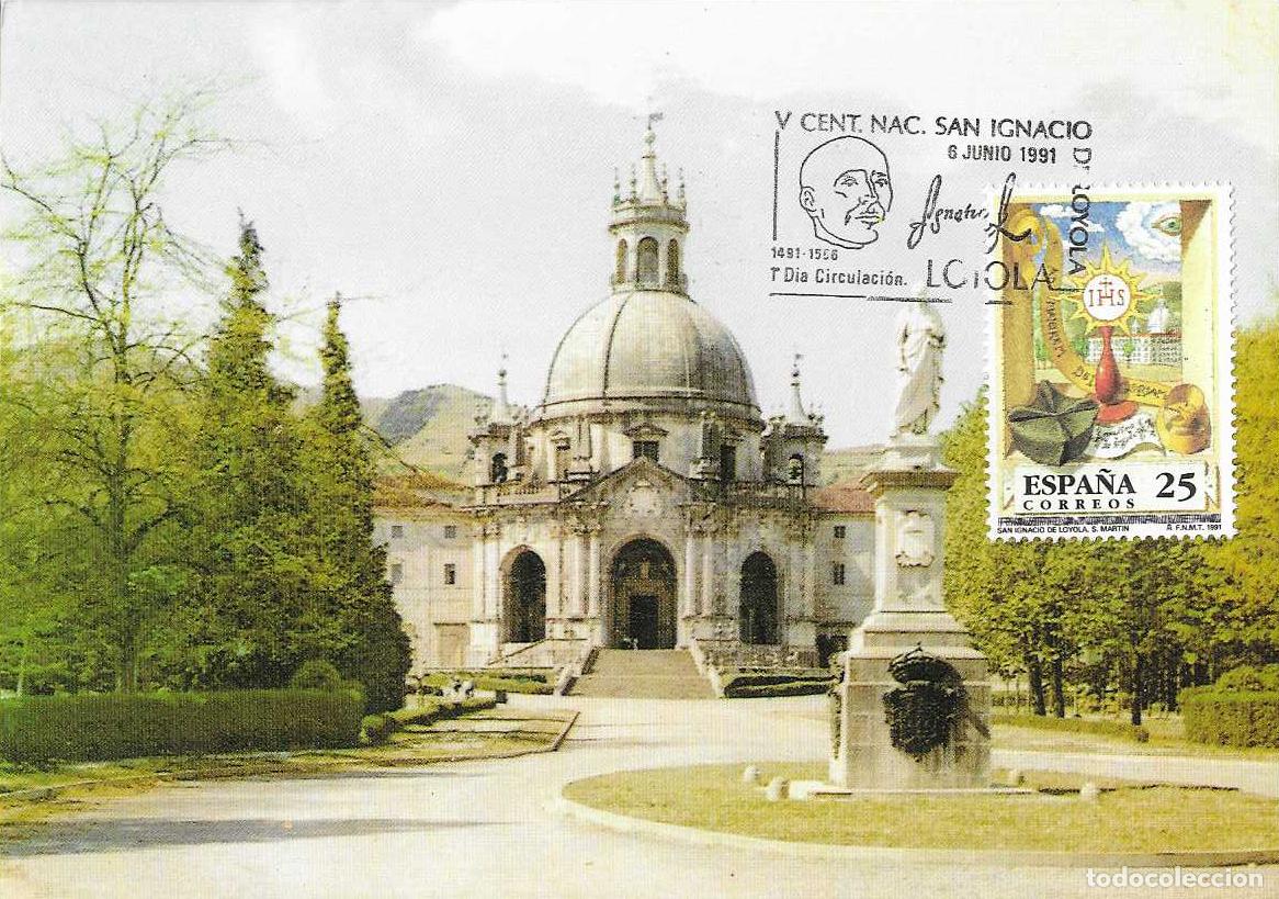 Sellos: SAN IGNACIO DE LOYOLA CENTENARIOS 1991 (EDIFIL 3120) TM PD MOD 2 MATASELLOS LOIOLA RELIGION RARO ASI