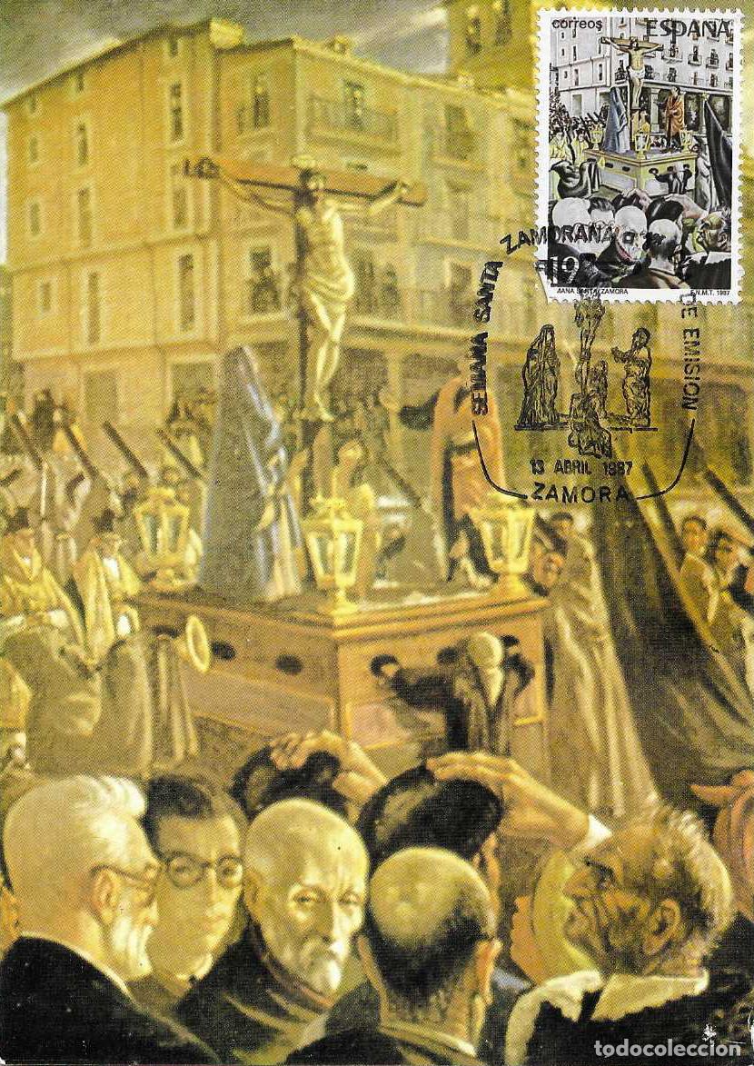 Sellos: SEMANA SANTA ZAMORANA GRANDES FIESTAS POPULARES 1987 (EDIFIL 2897) TM PD MOD 3 MATASELLOS ZAMORA