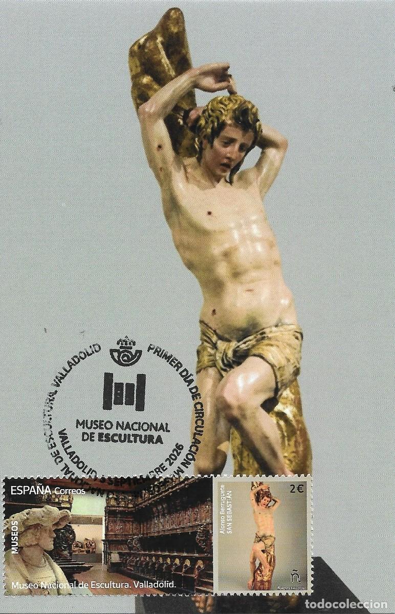 Briefmarken: ESPA&Ntilde;A. TARJETA MAXIMA PRIMER DIA. SAN SEBASTIAN. MUSEO NACIONAL DE ESCULTURA. VALLADOLID. 2026