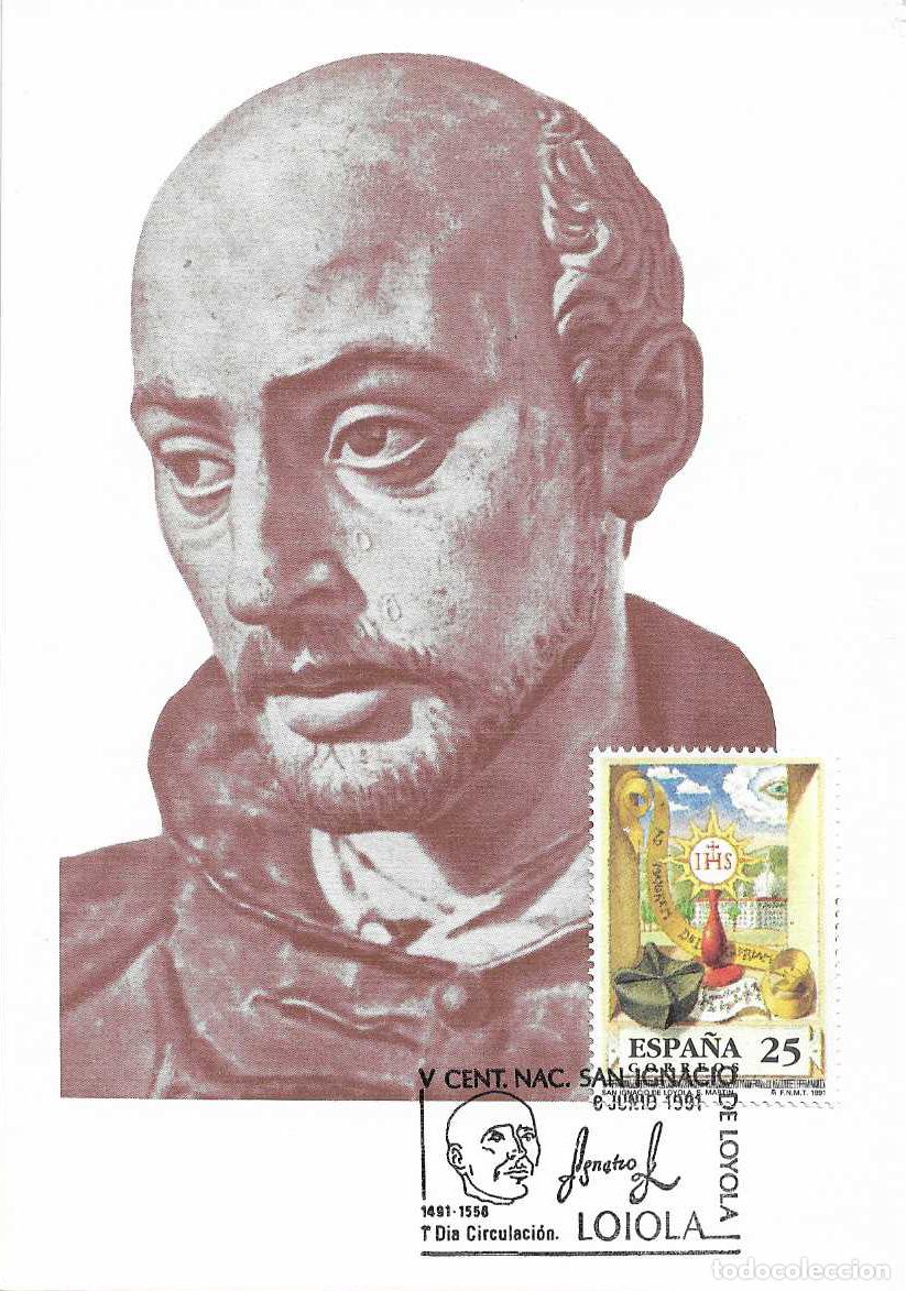 Briefmarken: SAN IGNACIO DE LOYOLA CENTENARIOS 1991 (EDIFIL 3120) TM PD MOD 1 MATASELLOS LOIOLA RELIGION RARO WXZ