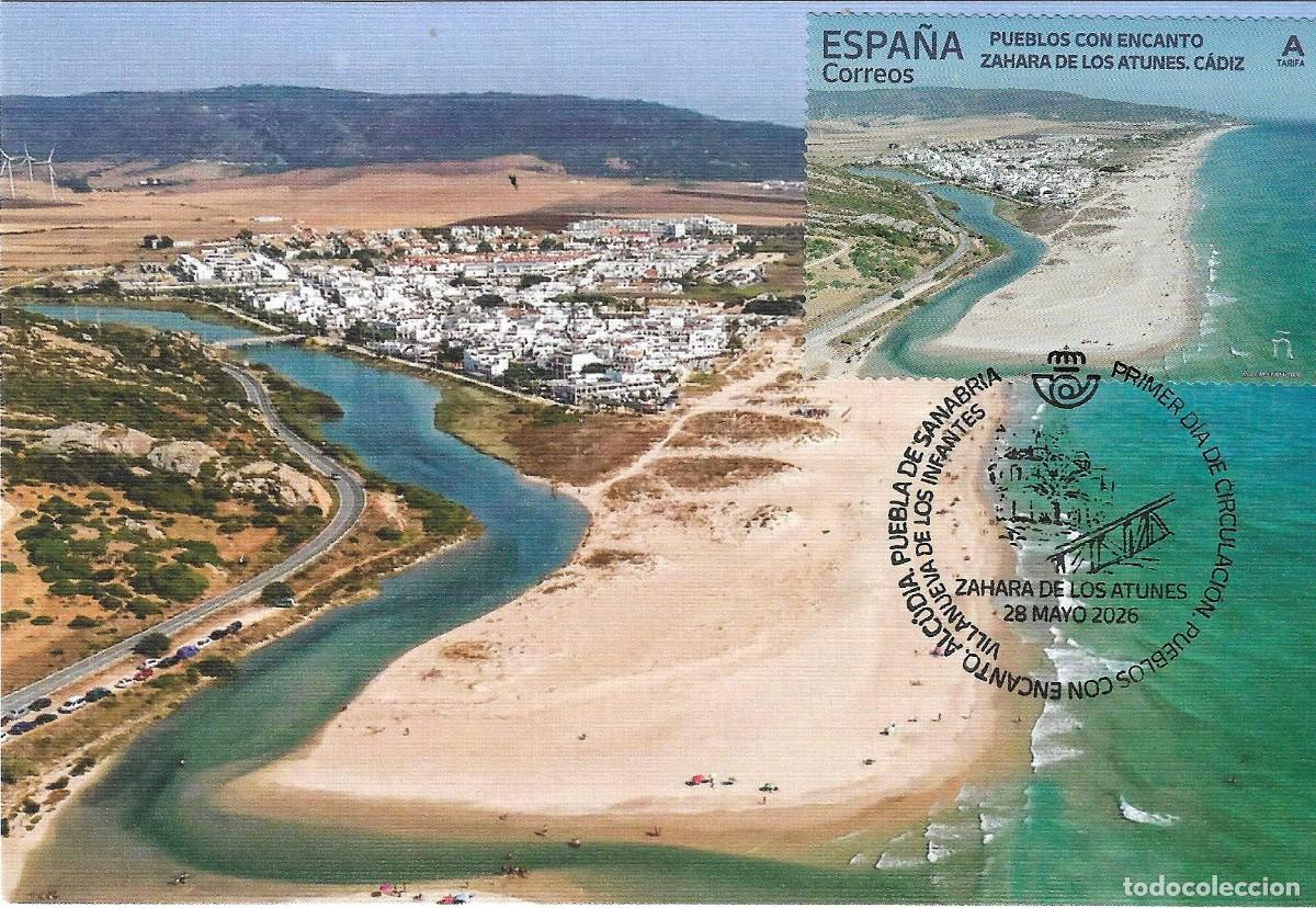 Selos: ESPA&Ntilde;A. TARJETA MAXIMA PRIMER DIA. ZAHARA DE LOS ATUNES. 2026