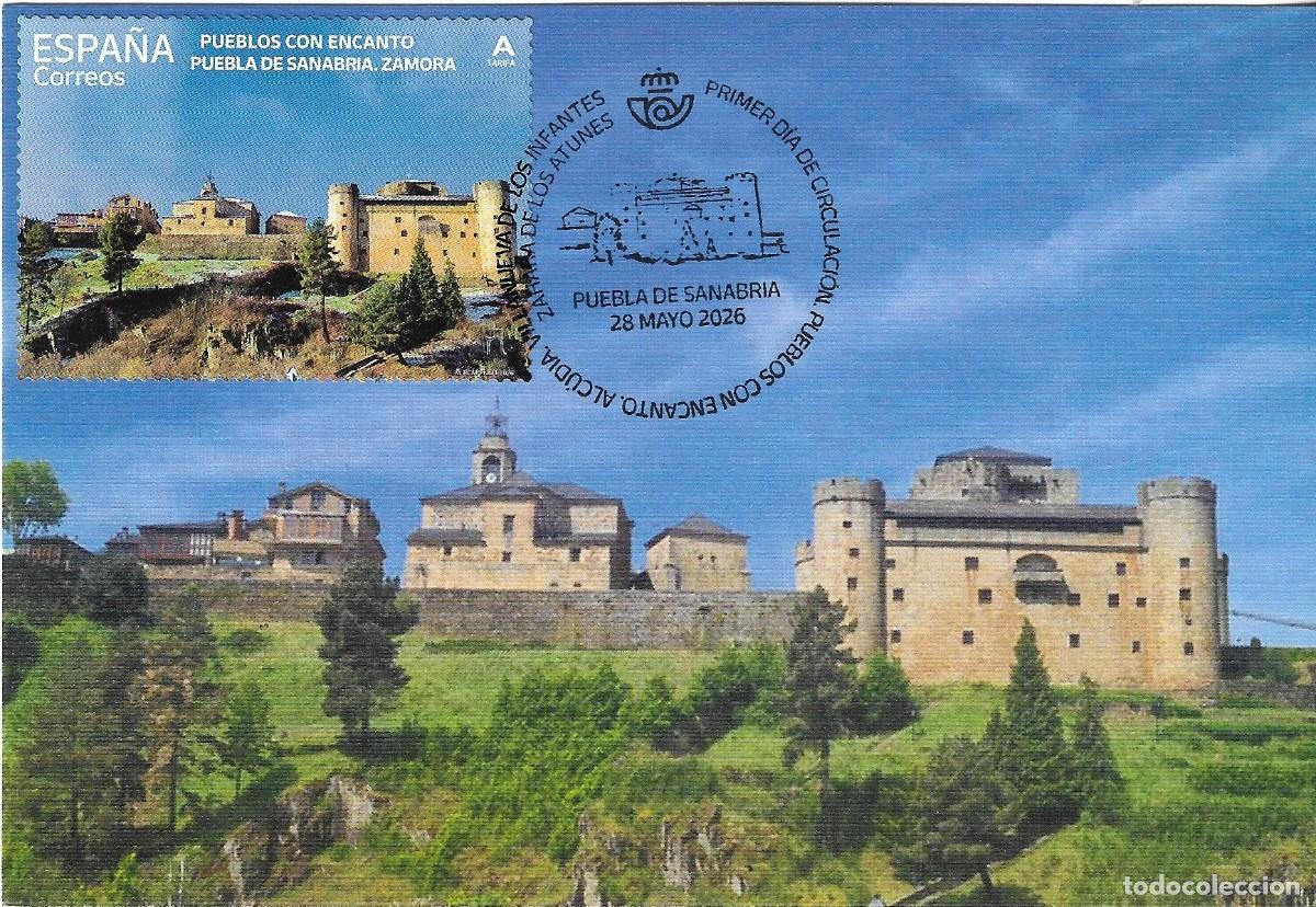 Selos: ESPA&Ntilde;A. TARJETA MAXIMA PRIMER DIA. PUEBLA DE SANABRIA. CASTILLO. 2026