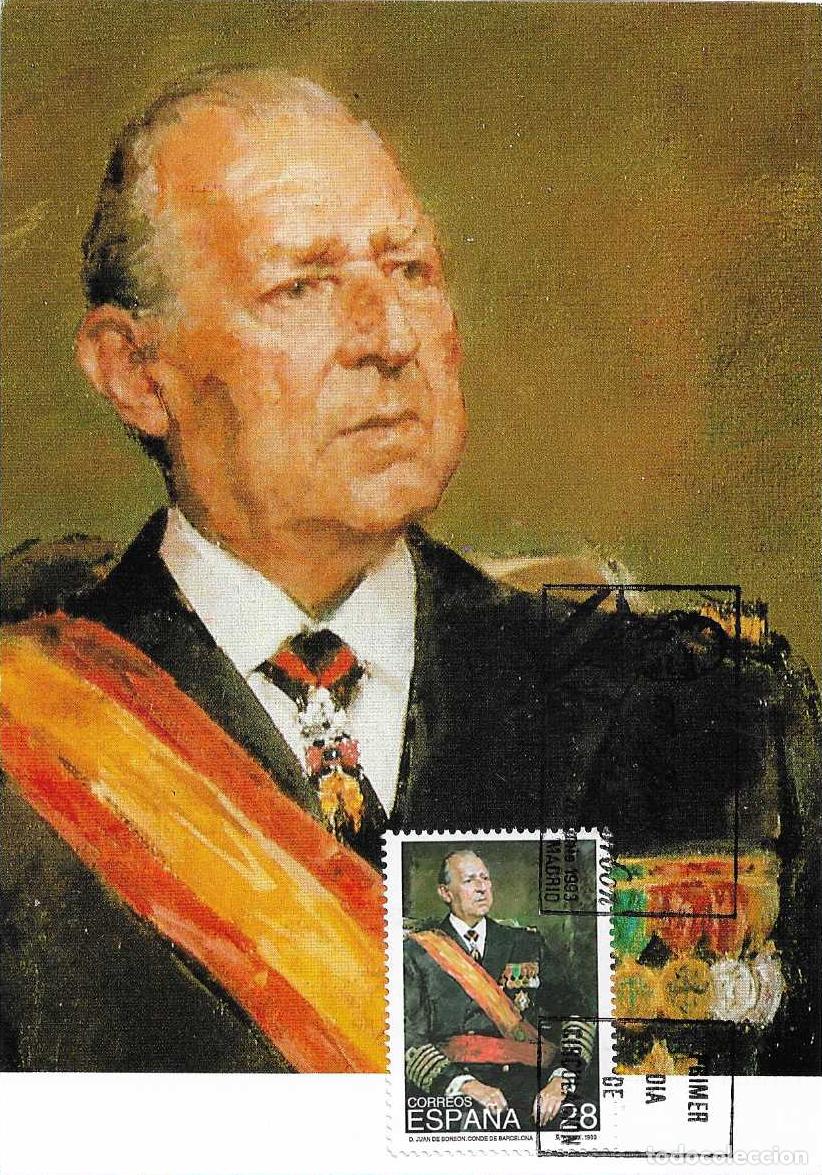 Timbres: DON JUAN DE BORBON Y BATTENBERG 1993 (EDIFIL 3264) EN TARJETA MAXIMA PRIMER DIA MOD 2 MADRID