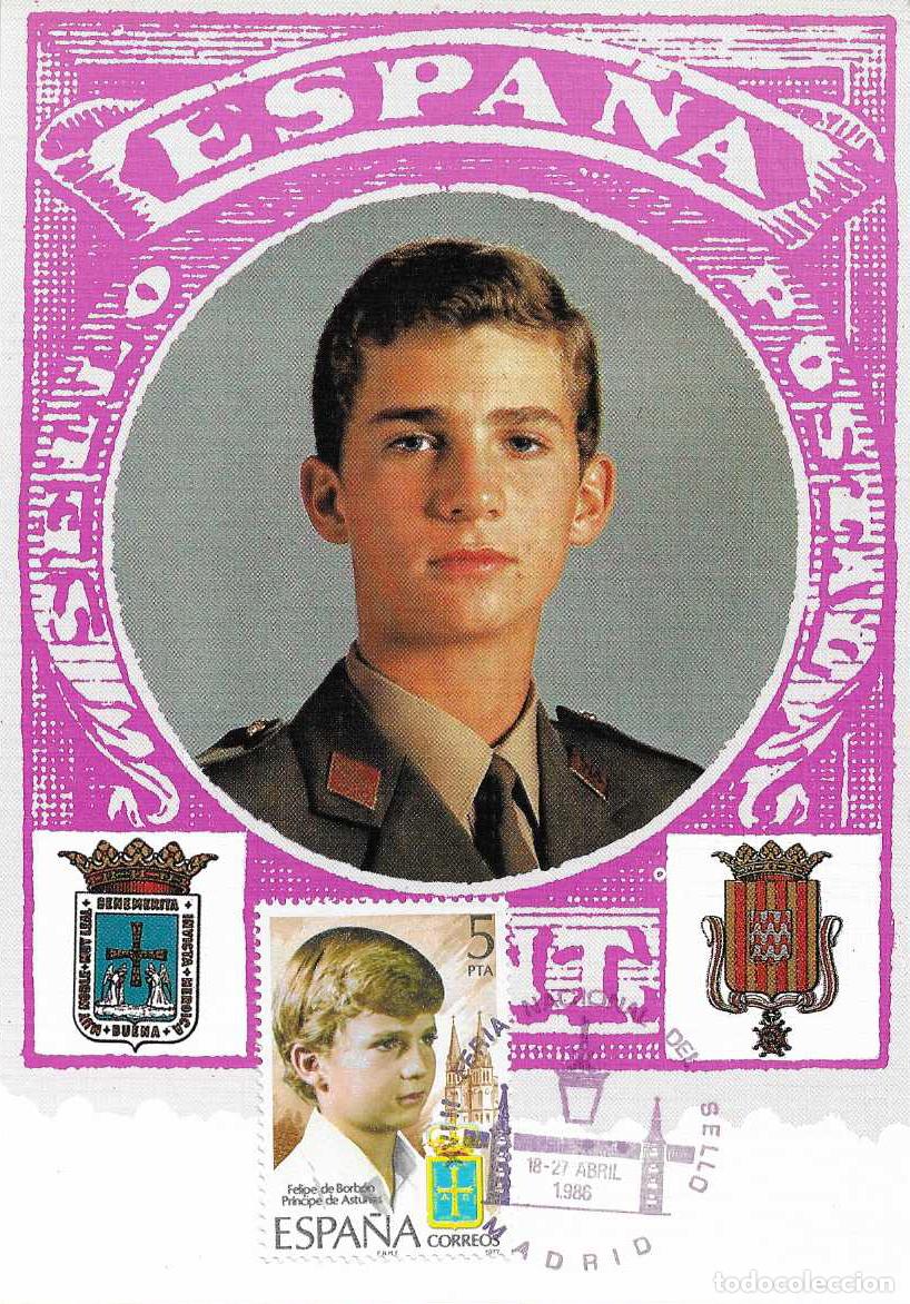 Stamps: FELIPE DE BORBON PRINCIPE DE ASTURIAS 1977 (EDIFIL 2449) TM MOD 1 FERIA DEL SELLO MADRID 1986 RARO