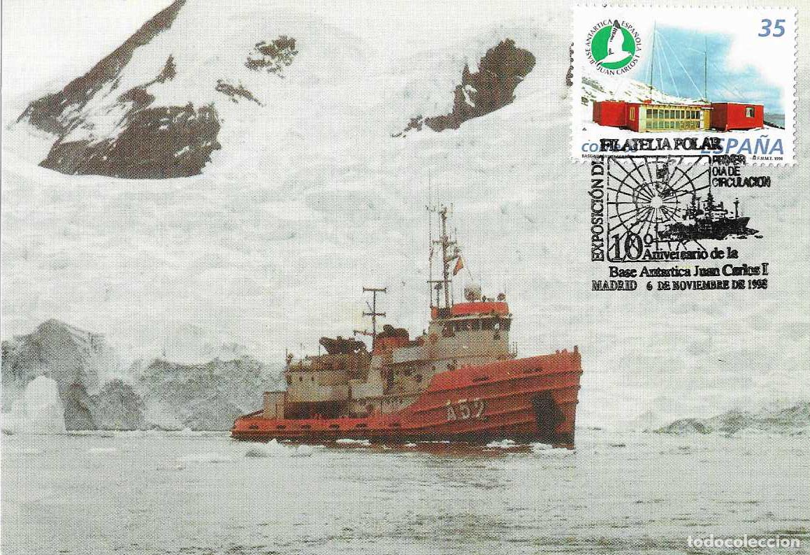 Francobolli: BASE ANTARTICA ESPA&Ntilde;OLA JUAN CARLOS I X ANIVERSARIO 1998 (EDIFIL 3592) TM PD MOD 2 CU&Ntilde;O MADRID VER