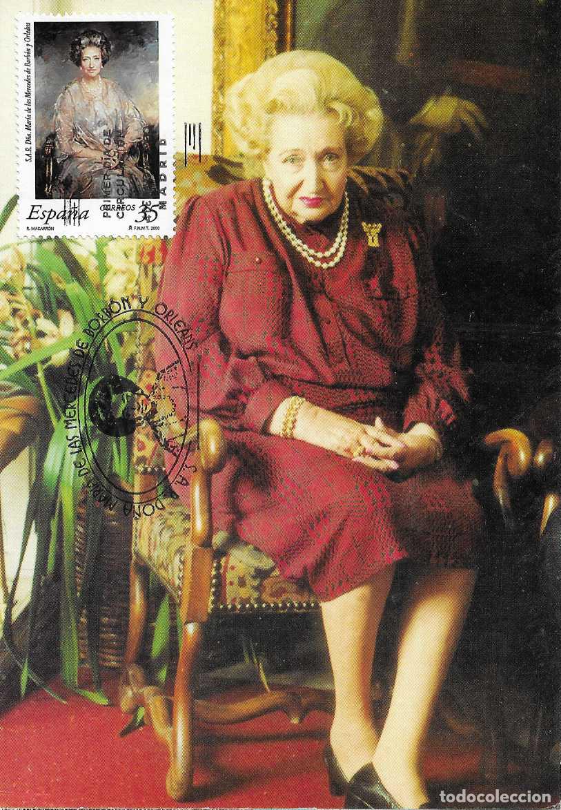Francobolli: HOMENAJE A SAR DO&Ntilde;A MARIA DE LAS MERCEDES DE BORBON Y ORLEANS 2000 (EDIFIL 3706) TM PD FILOSSA VER