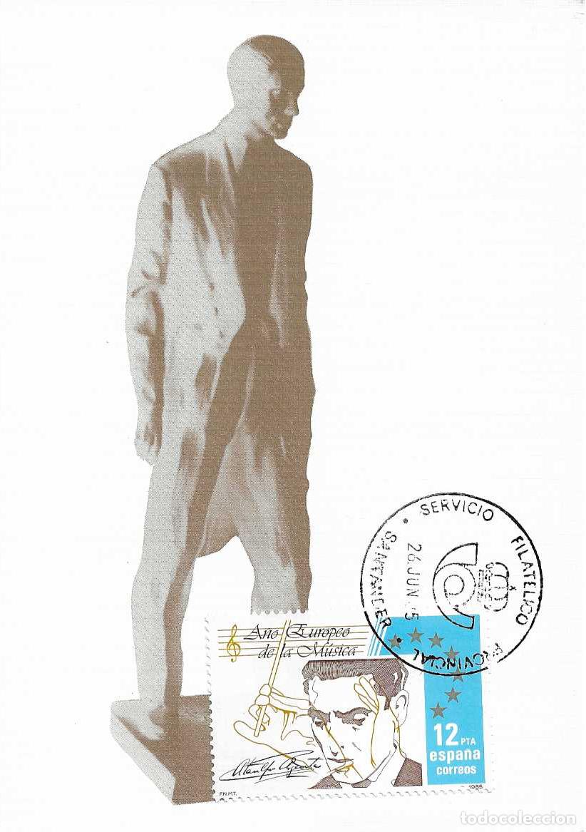 Briefmarken: ATAULFO ARGENTA A&Ntilde;O EUROPEO MUSICA 1985 (EDIFIL 2803) TM PD MOD 1 SERVICIO FILATELICO SANTANDER RARO