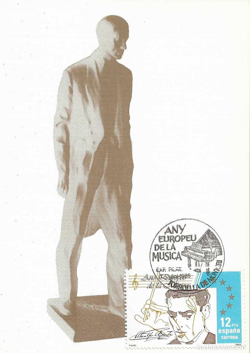 Sellos: ATAULFO ARGENTA A&Ntilde;O EUROPEO MUSICA 1985 (EDIFIL 2803) EN TM MOD 1 TORROELLA DE MONTGRI (GERONA) RARO