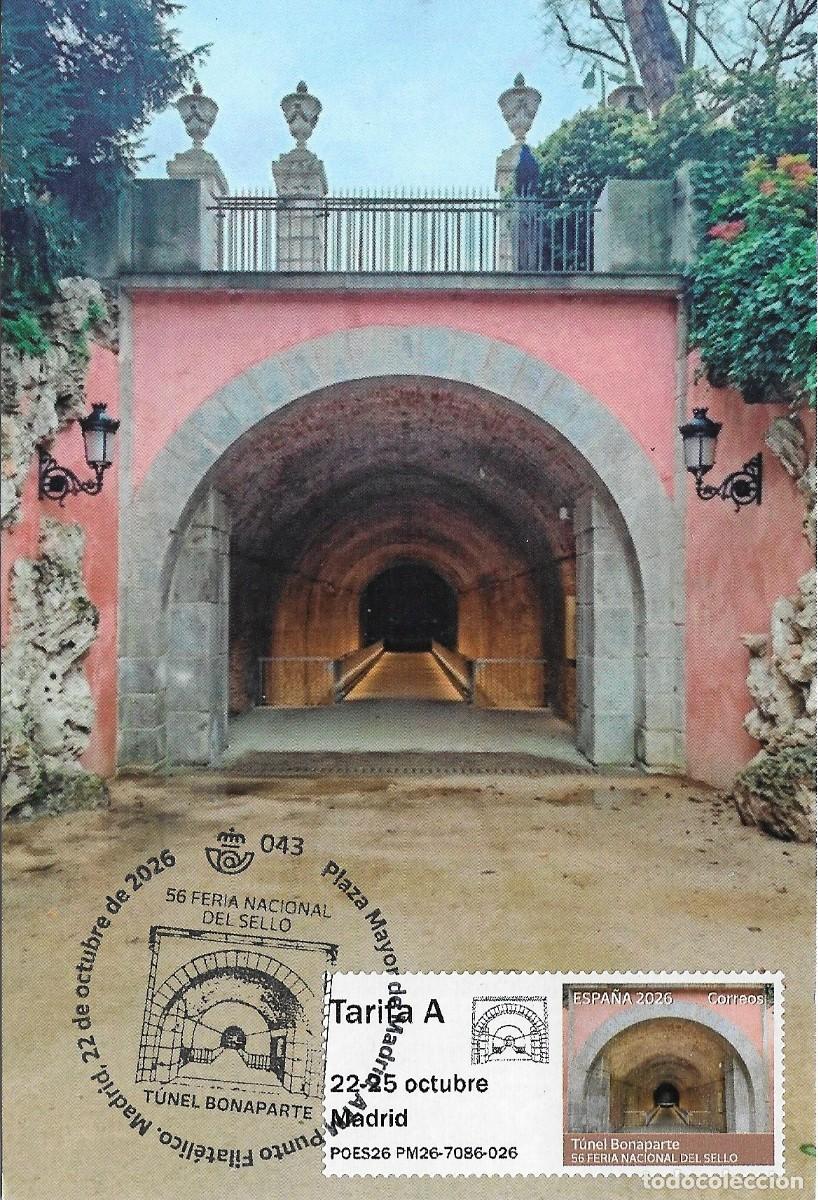 Sellos: ESPA&Ntilde;A. TARJETA MAXIMA. TUNEL BONAPARTE. MADRID. 2026. ATM