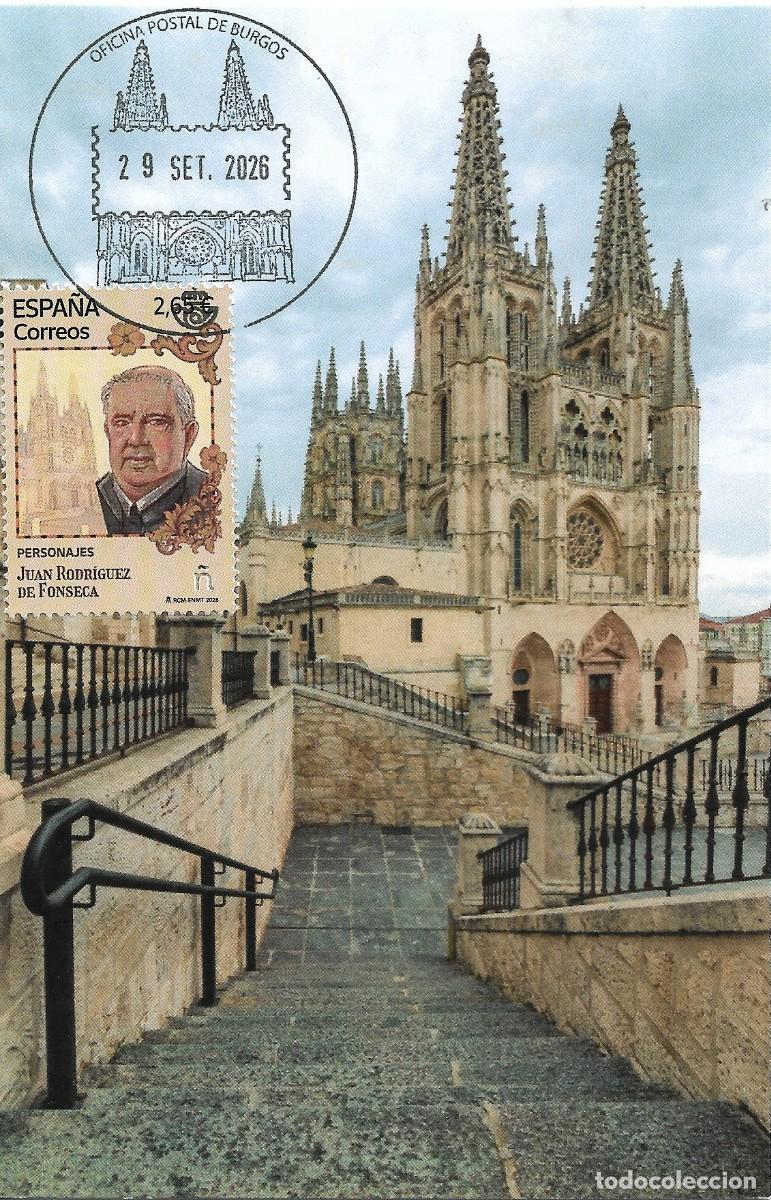 Sellos: ESPA&Ntilde;A. TARJETA MAXIMA PRIMER DIA. CATEDRAL DE BURGOS. 2026