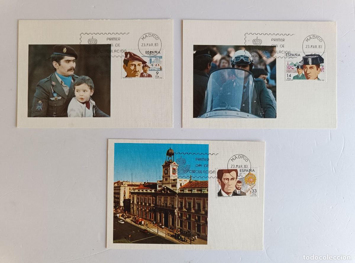 Sellos: M&Aacute;XIMAS PRIMER DIA - 1983 CUERPOS DE SEGURIDAD DEL ESTADO - NUMEROS 2692- 1694 - 3 VALORES COMPLETA