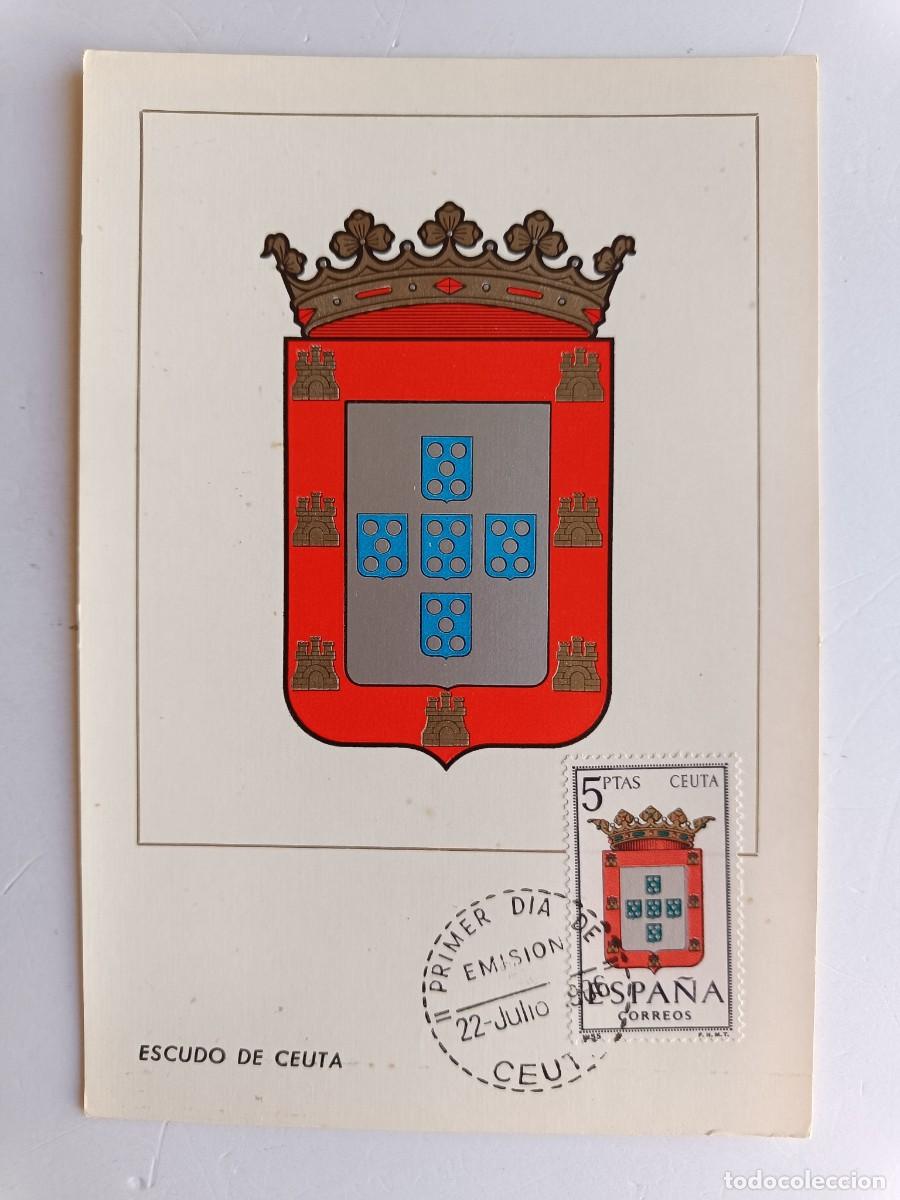 Sellos: M&Aacute;XIMA CON ESCUDO, SELLO Y MATASELLOS DE CEUTA