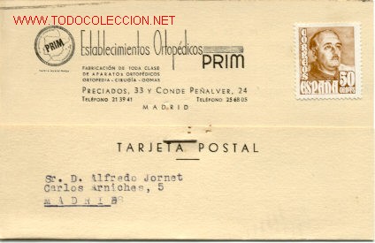 Sellos: PRECIOSA TARJETA COMERCIAL DE MADRID - Foto 1