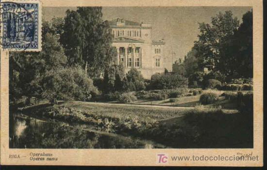 Sellos: RIGA - Opernhaus. LETONIA. Sello de Latvija - Foto 1