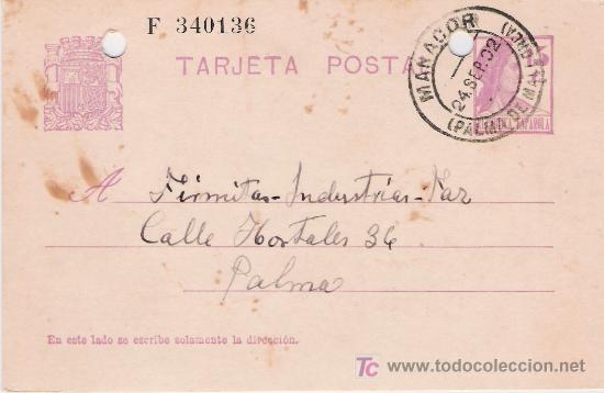 Sellos: TARJETA POSTAL DE MANACOR A PALMA - Foto 1