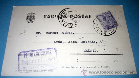 Sellos: ANTIGUA TARJETA POSTAL CIRCULADA AVILA - Foto 1