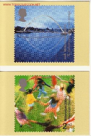 Sellos: GRAN BRETA&Ntilde;A PHQ CARD 220 - A&Ntilde;O 2000 - Foto 1