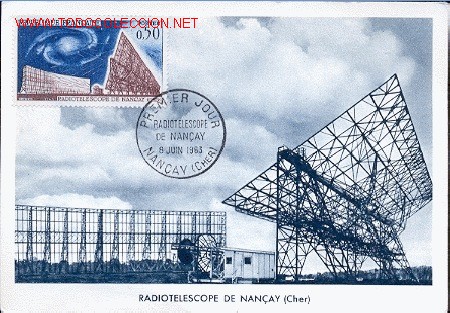 Sellos: FRANCIA, RADIOTELESCOPIO DE NAN&Ccedil;AY - Foto 1