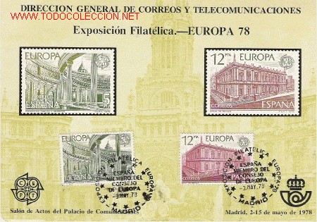 Sellos: TARJETAS RECUERDO DE LA EXPOSICION DE EUROPA 78 - Foto 1