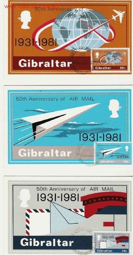 Sellos: PRECIOSA SERIE DE TARJETAS MAXIMAS DE GIBRALTAR - Foto 1