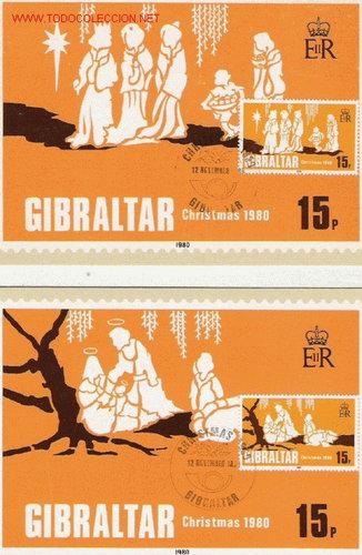 Sellos: PRECIOSA SERIE DE TARJETAS MAXIMAS DE GIBRALTAR - Foto 1