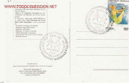 Sellos: PRECIOSA  SERIE DE TARJETAS  DE ITALIA - Foto 1