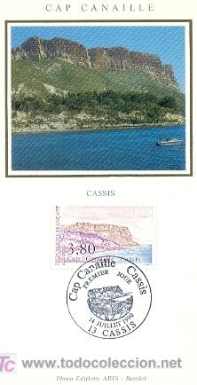 Sellos: 28-155. Tarjeta M&aacute;xima. Francia. Cap Canaille - Foto 1