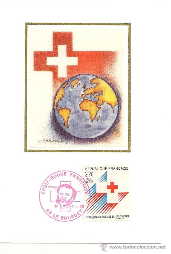 Sellos: FRANCIA. CRUZ ROJA. HENRI DUNANT. - Foto 1