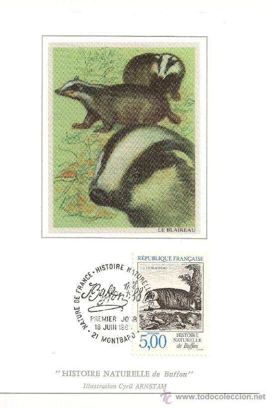 Sellos: FRANCIA. FAUNA. MAMIFEROS. TEJ&Oacute;N. - Foto 1