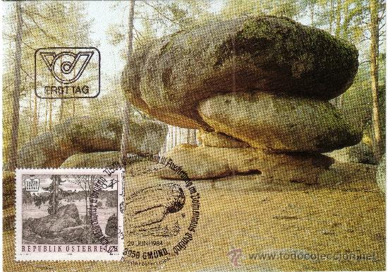 Sellos: AUSTRIA 1613  - A&Ntilde;O 1984 - PARQUE NACIONAL BLOCKHEIDE EIBENSTEIN - Foto 1