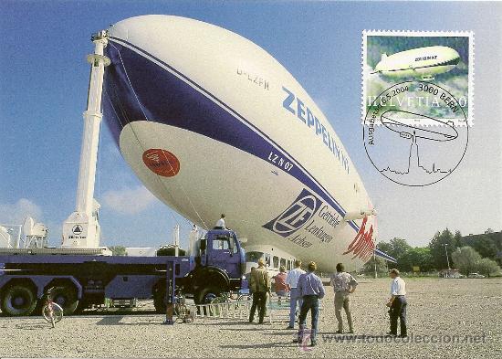 Sellos: SUIZA. TARJETA MAXIMA ZEPPELIN. A&Ntilde;O 2008 - Foto 1